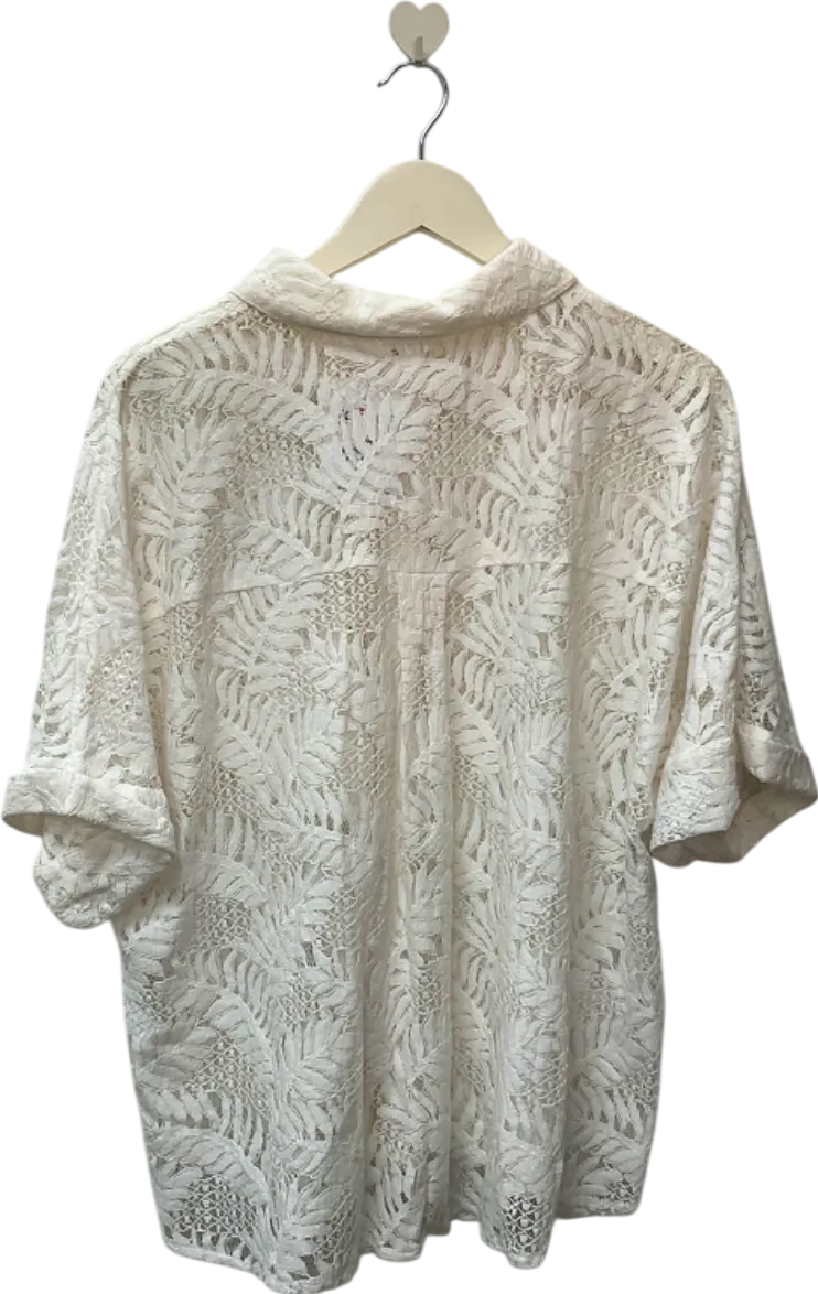 Accessorize White Lace Shirt UK L