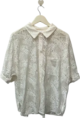 Accessorize White Lace Shirt UK L