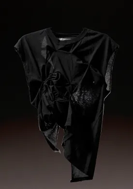 ASYMMETRICAL BLACK T-SHIRT