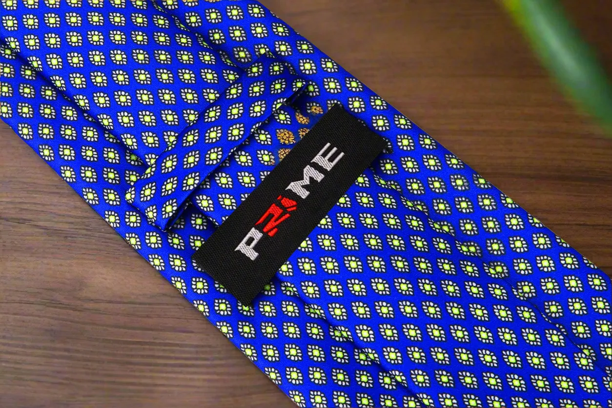 Blue & Green Radiant Medallions Necktie