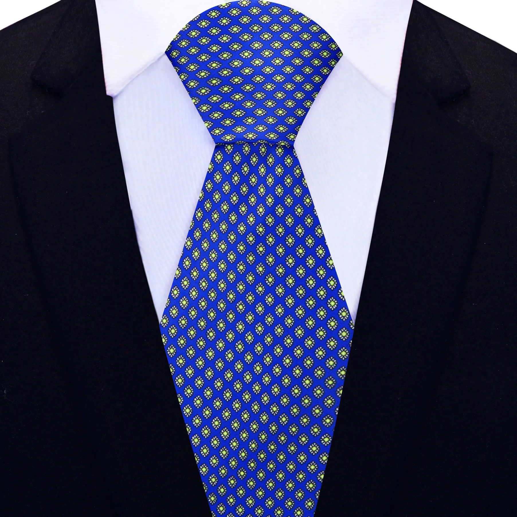 Blue & Green Radiant Medallions Necktie