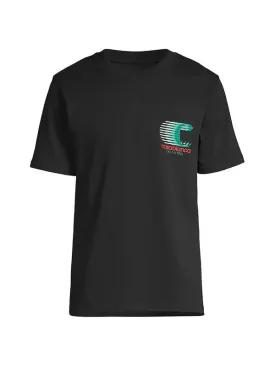 CASABLANCA Grand Prix Logo Double Sided Tee Black