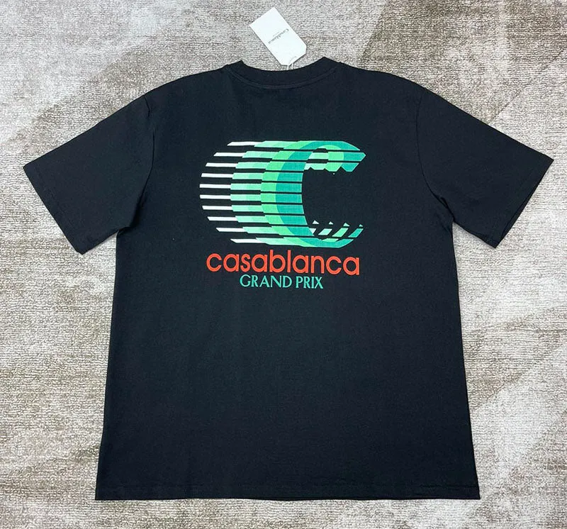 CASABLANCA Grand Prix Logo Double Sided Tee Black