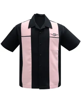 Classic Cruising Bowling Shirt in Black/Pink