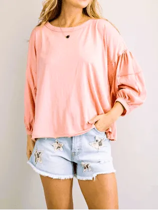 Coral Cream Top