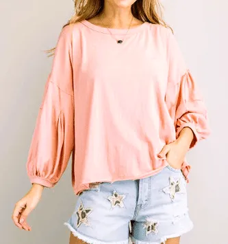 Coral Cream Top