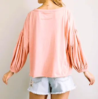 Coral Cream Top