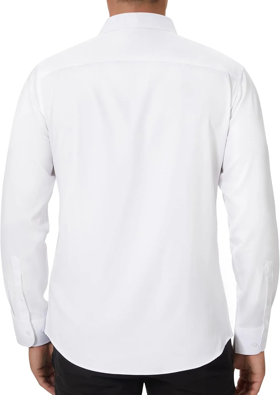 DEMEANOR Stain Shield Dress Shirts for Men Slim Fit Button Down Dress Shirts Long Sleeve Shirt Formal Business Stretch