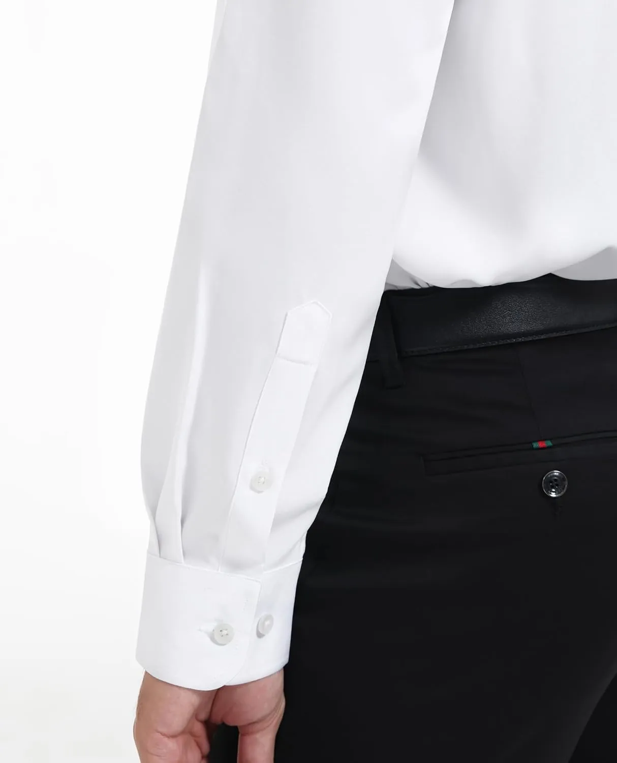 DEMEANOR Stain Shield Dress Shirts for Men Slim Fit Button Down Dress Shirts Long Sleeve Shirt Formal Business Stretch