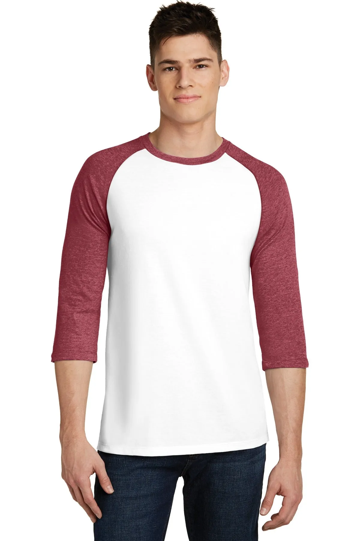 District Men's Very Important Tee 3/4-Sleeve Raglan. DT6210