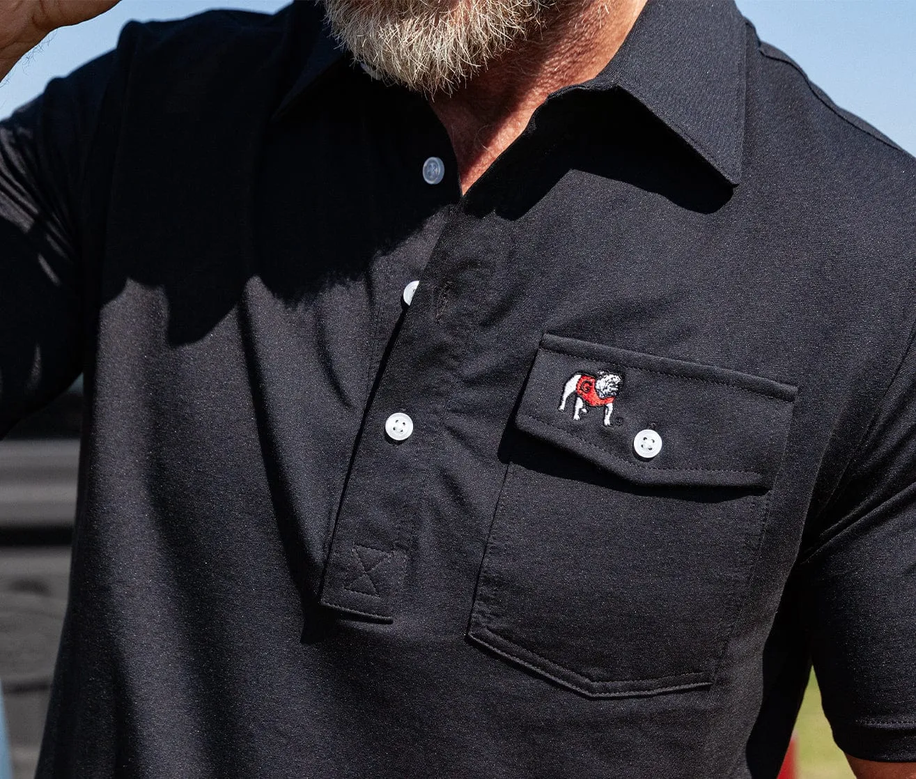 Georgia - Coach's Performance Players Shirt - Bulldog - Black