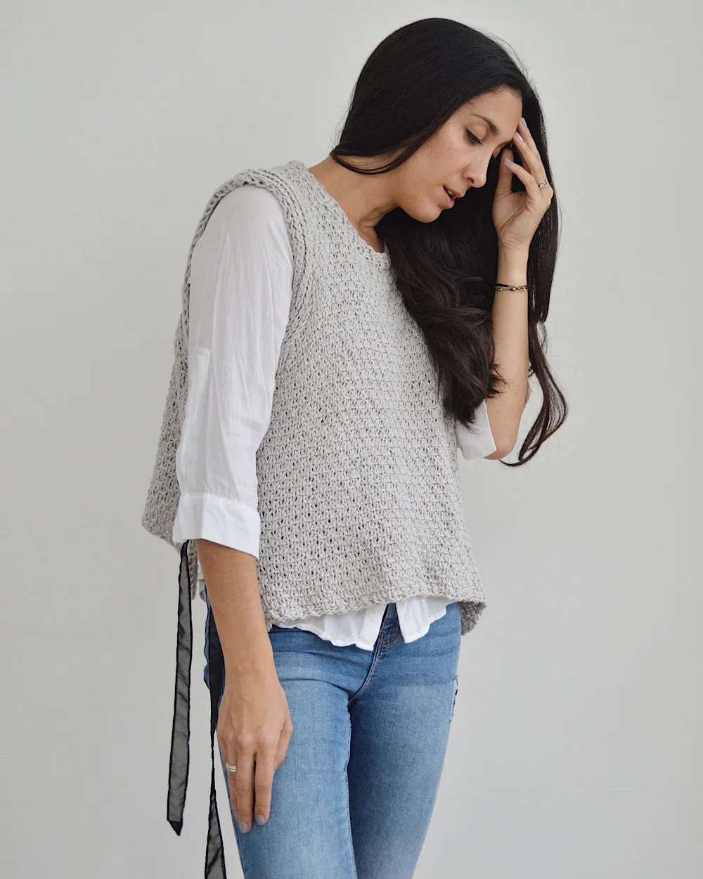 Linen Vest - Downloadable Knitting Pattern