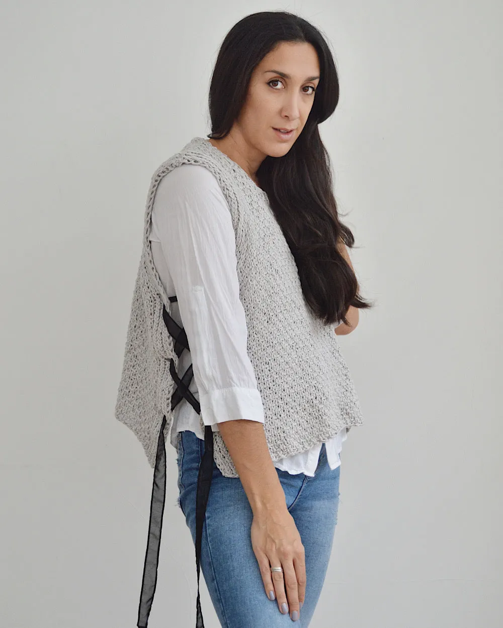 Linen Vest - Downloadable Knitting Pattern