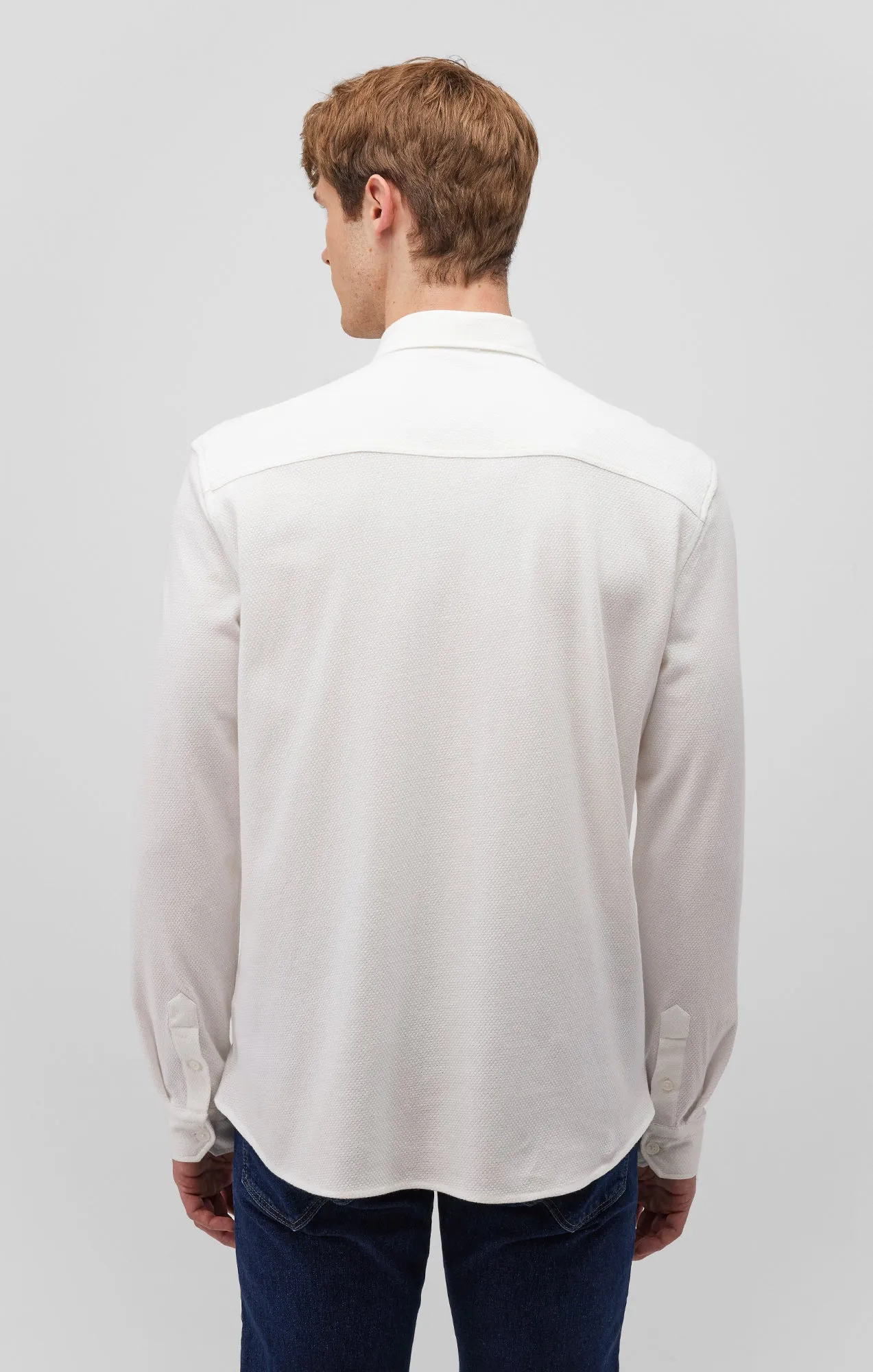 LONG SLEEVE BUTTON-UP SHIRT IN WHITE