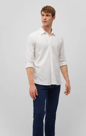 LONG SLEEVE BUTTON-UP SHIRT IN WHITE