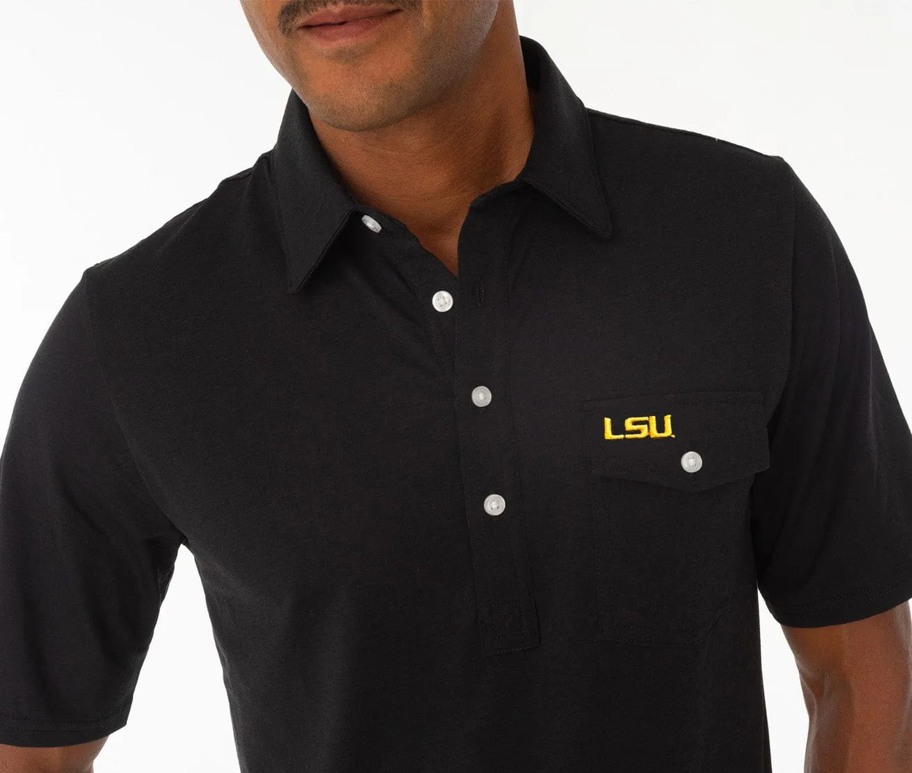 LSU - Coach's Performance Players Shirt - LSU - Black