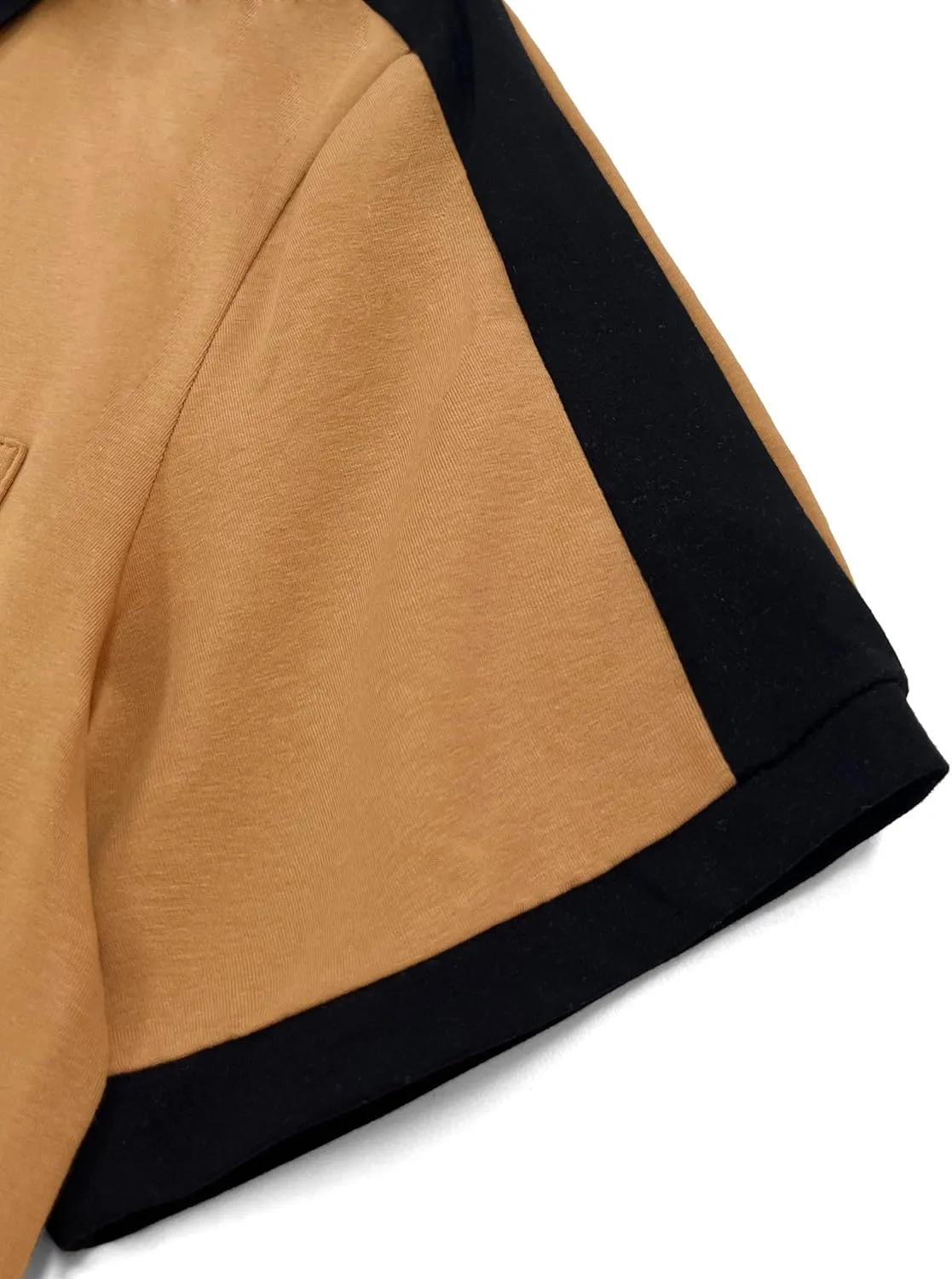Men's Casual Polo Shirts Short Sleeve Classic Button Shirt Fashion Cotton Golf Tops with Pocket