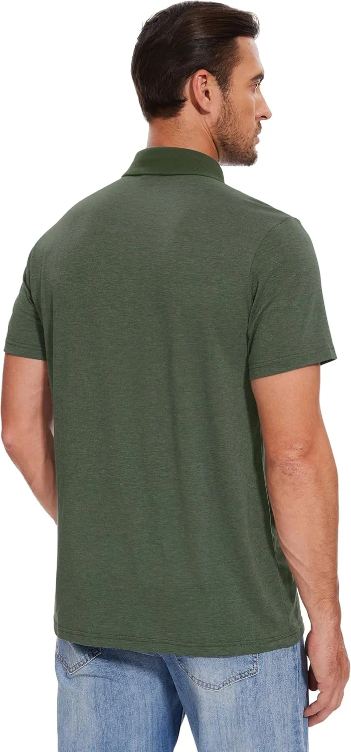 Men's Casual Polo Shirts Short Sleeve Summer Shirts Classic Collared Golf Shirt
