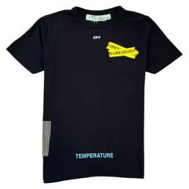 Men's Fire Tape Logo T-Shirt Black Size M