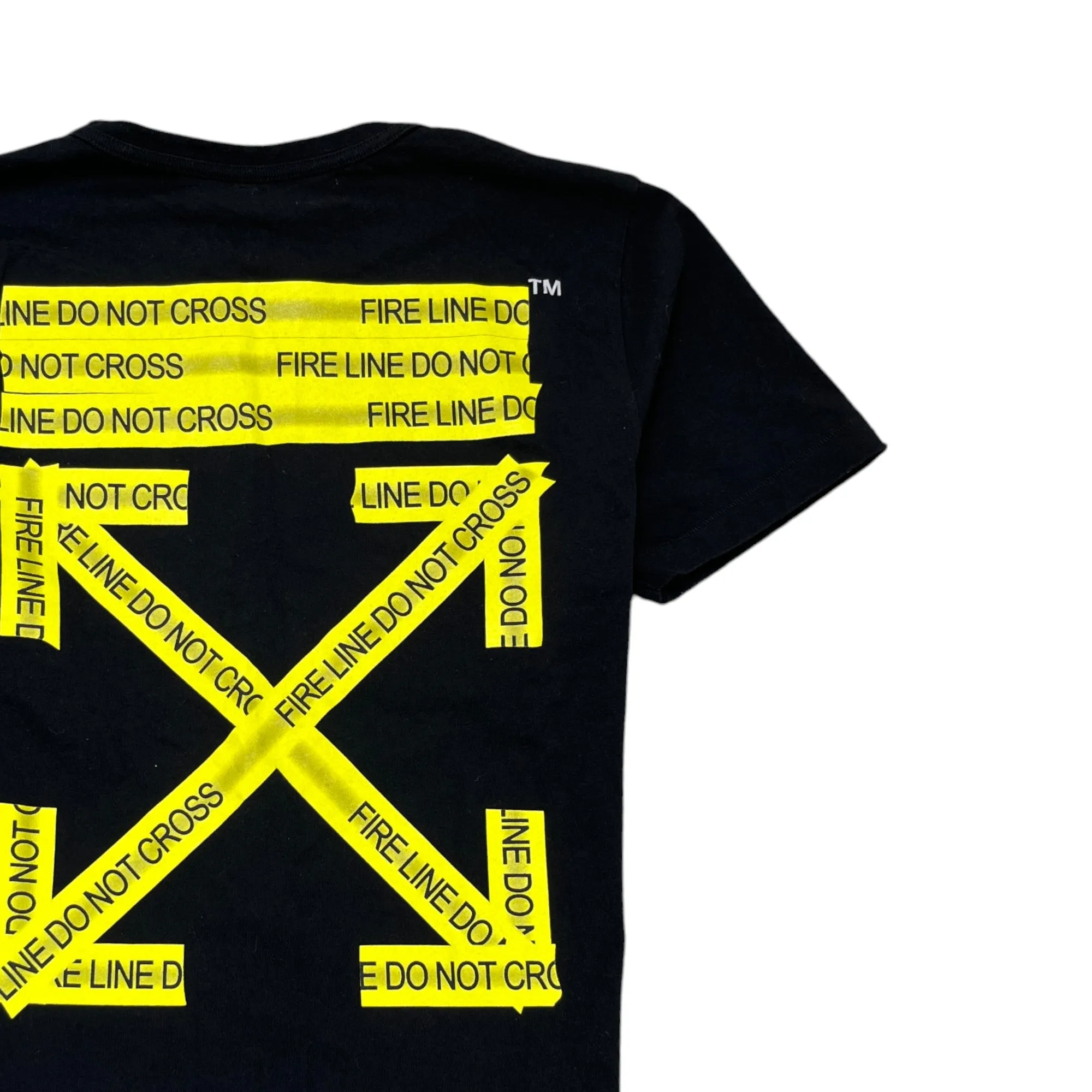 Men's Fire Tape Logo T-Shirt Black Size M