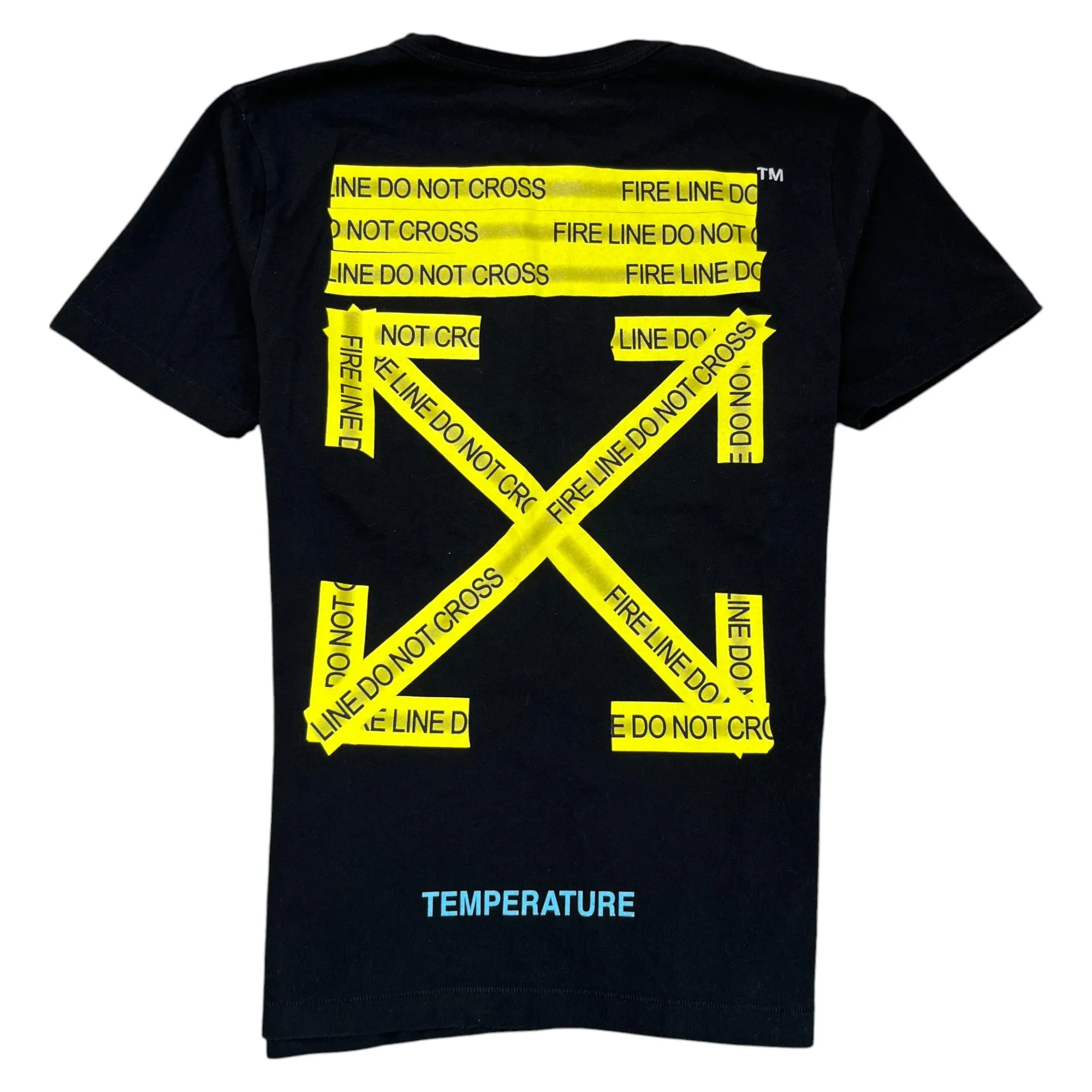 Men's Fire Tape Logo T-Shirt Black Size M