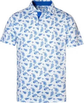 Mens Golf Shirts Short Sleeve Print Dry Fit Moisture Wicking Performance Polo Shirt