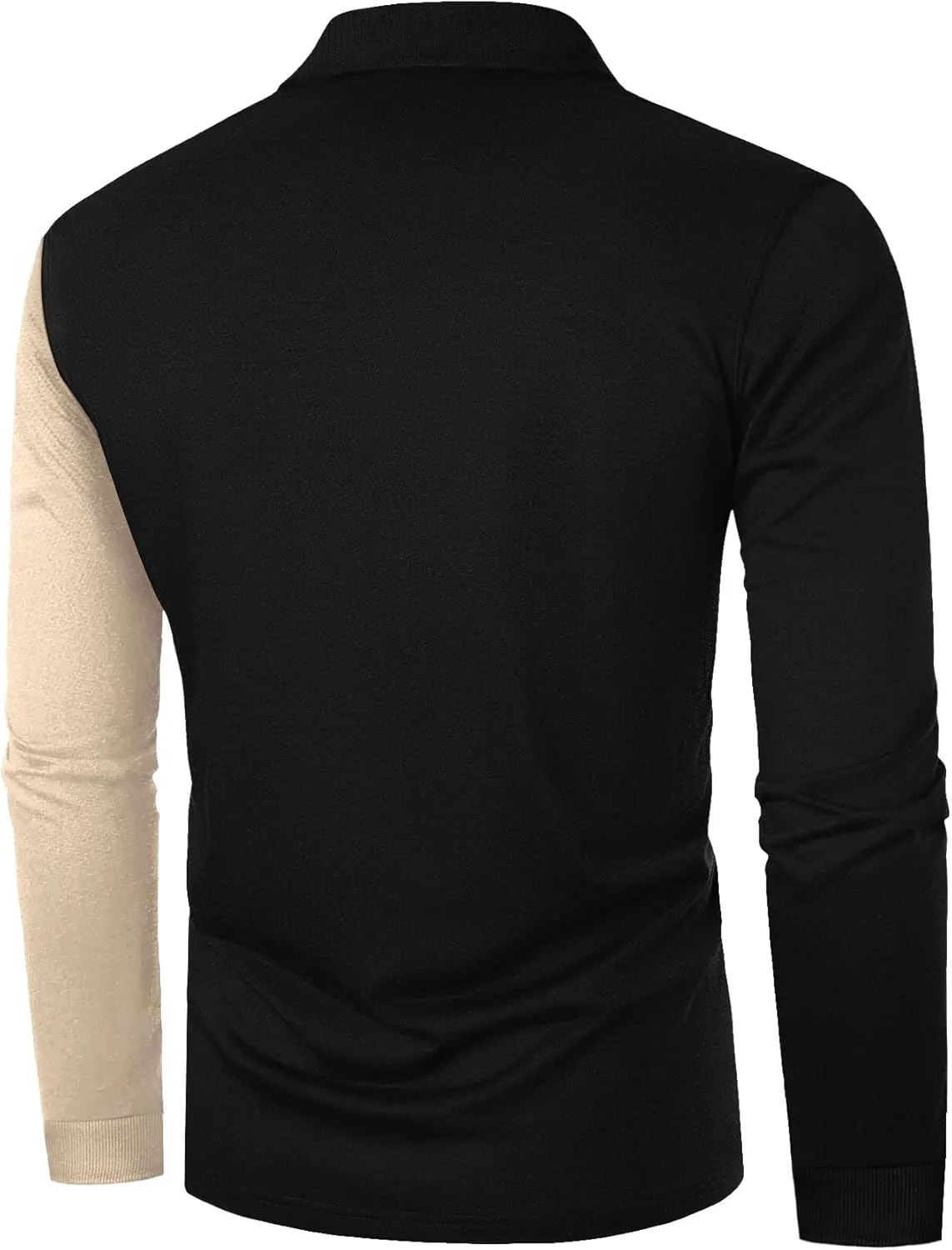 SOLY HUX Men's Golf Color Block Tennis Shirts Long Sleeve Collared Business T-Shirt