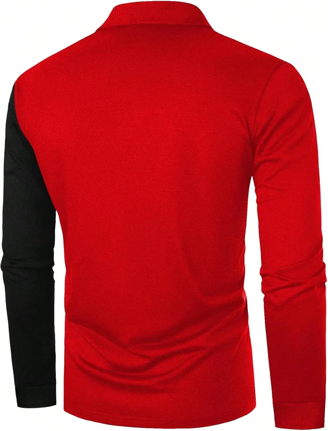 SOLY HUX Men's Golf Color Block Tennis Shirts Long Sleeve Collared Business T-Shirt