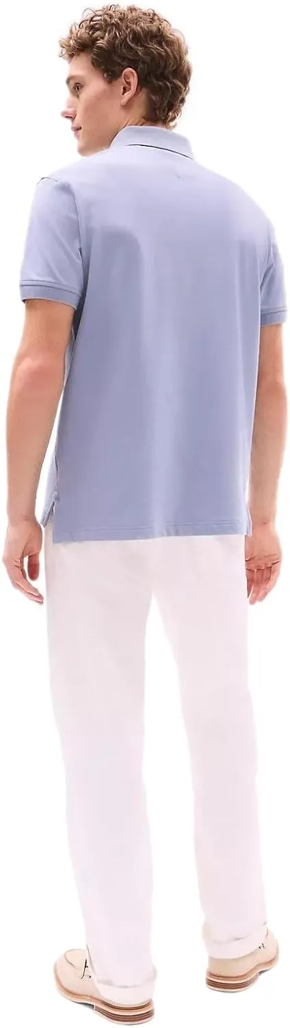 Tommy Hilfiger Men's Regular Fit Solid Color Short Sleeve Stretch Pique Polo Shirt