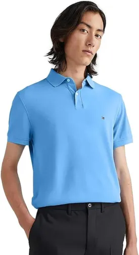 Tommy Hilfiger Men's Regular Fit Solid Color Short Sleeve Stretch Pique Polo Shirt