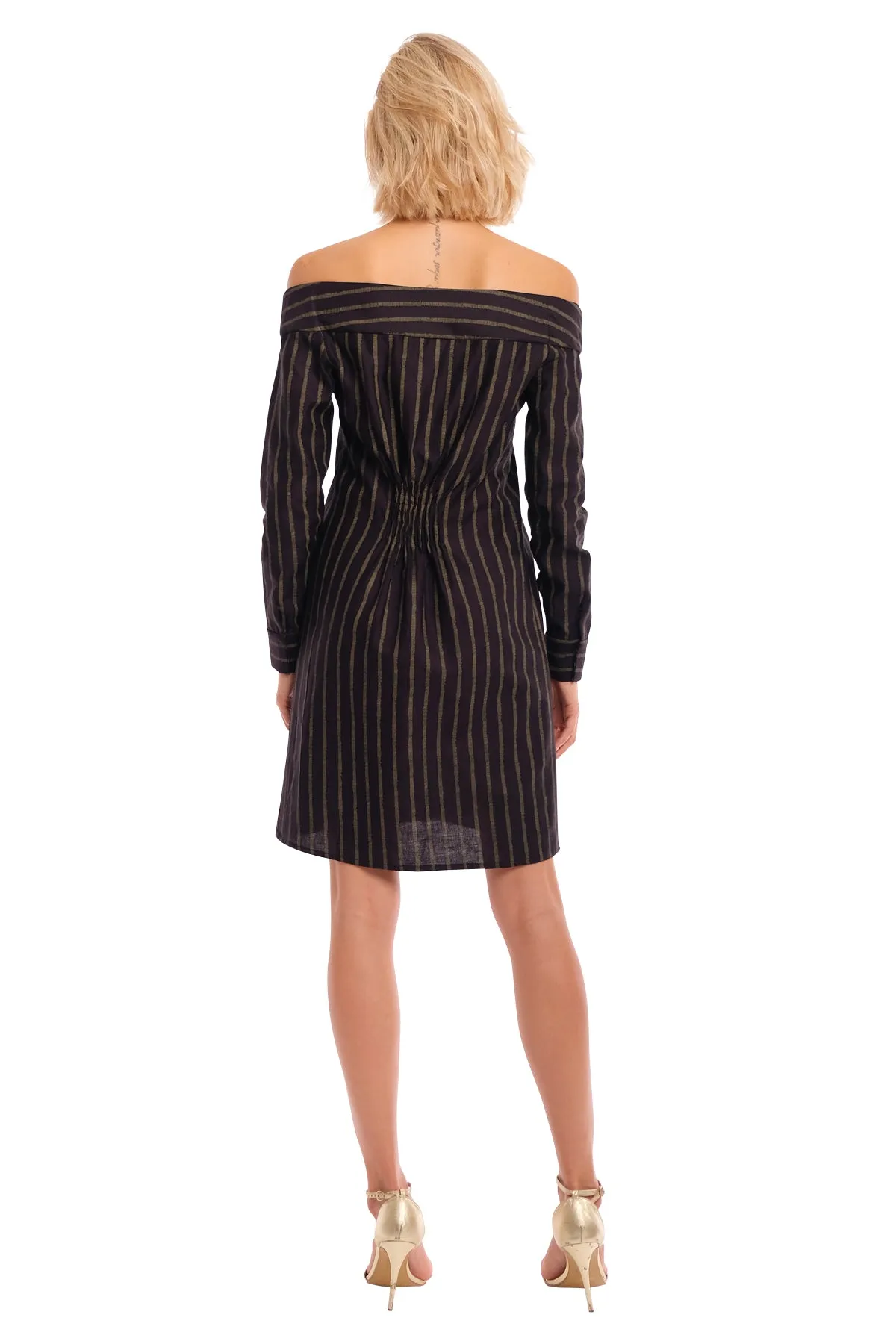 Tonia Off-Shoulder Shirt Dress