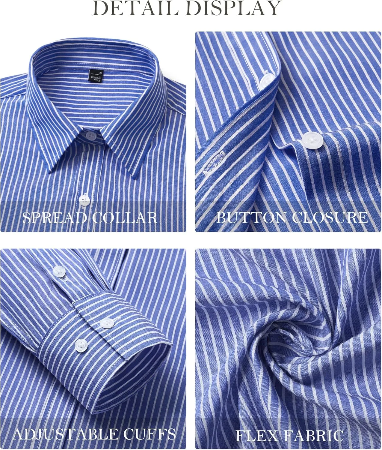 Women's Button Down Shirts Classic Fit Dress Shirt Work Business Casual Long Sleeve Blouse Tops