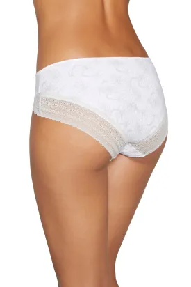 Ysabel Mora Cotton and Lace Patterned / Plain Midi Briefs 2 Pair Pack 19152
