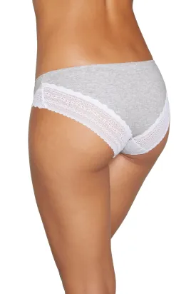Ysabel Mora Cotton and Lace Patterned / Plain Mini Briefs 2 Pair Pack 19151