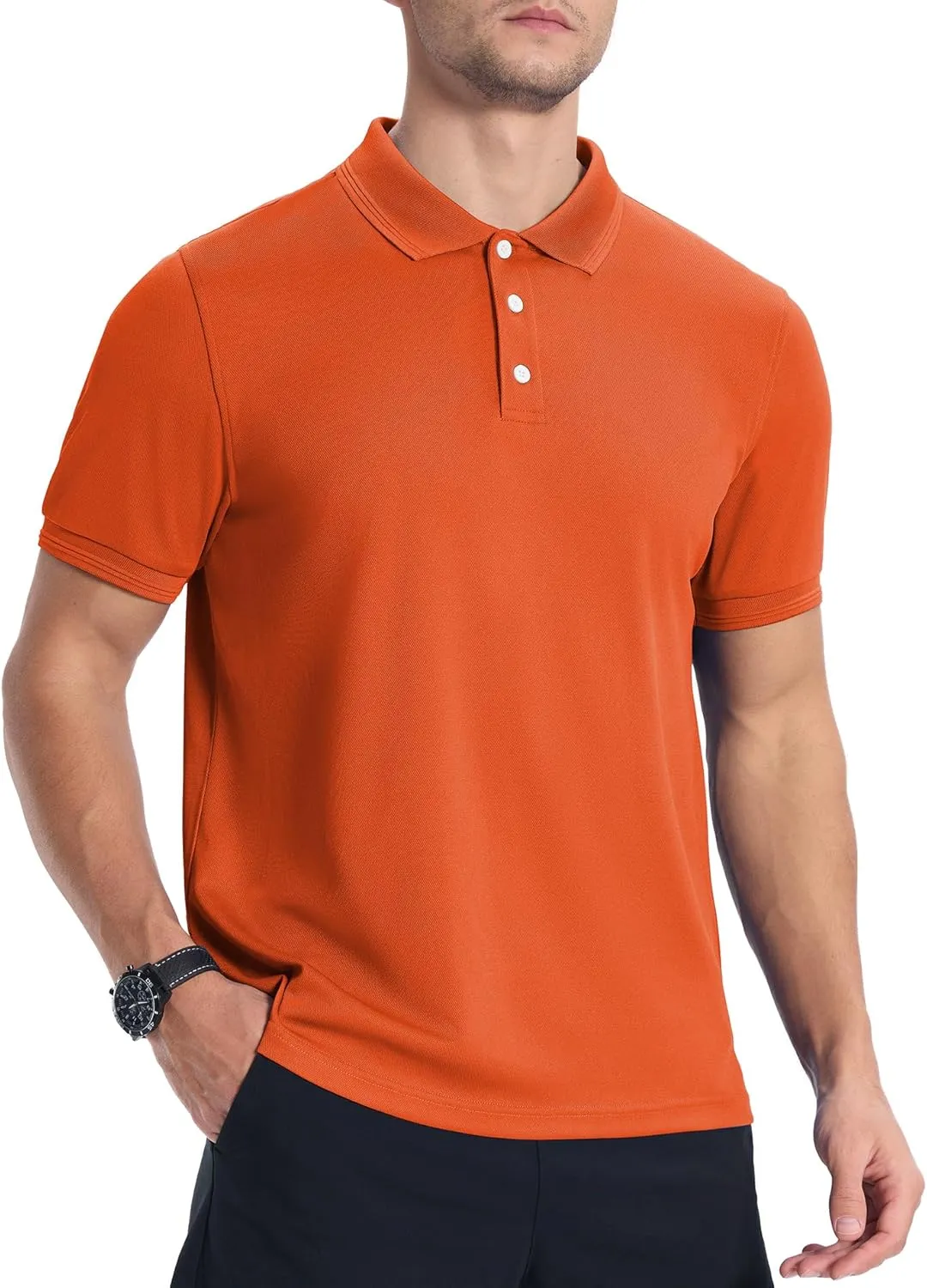 ZITY Men's 3 Pack Polo Shirts Short Sleeve Moisture-Wicking Golf Shirt Business Causal Tops